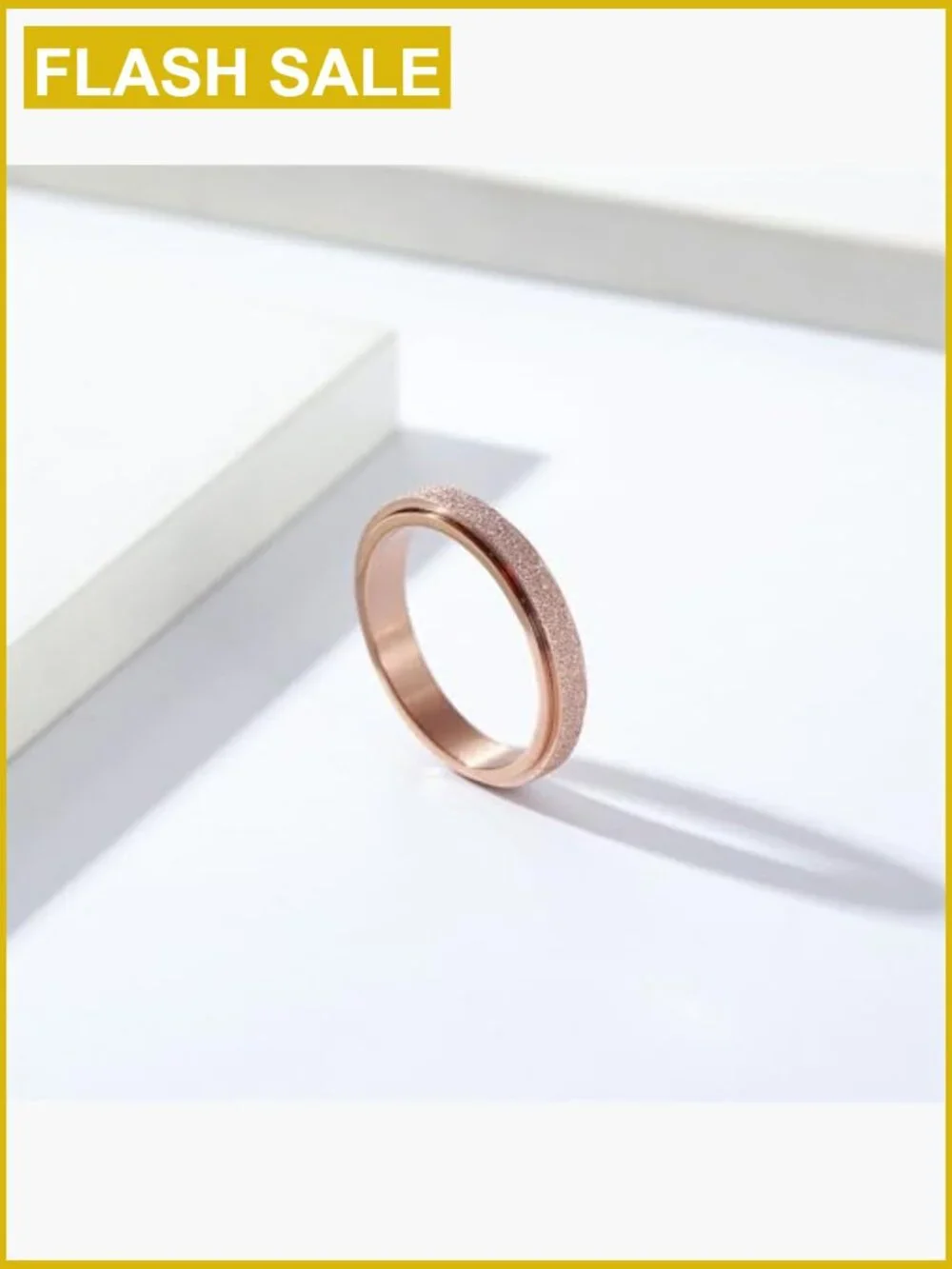 Anxiety Relief Spinner Ring Stainless Steel Fidget Wedding Band